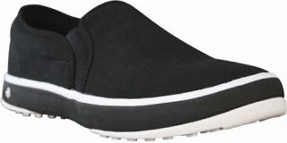 Mens Dawgs Canvas Golf Crossover Shoe   Solid Black Canvas Shoes