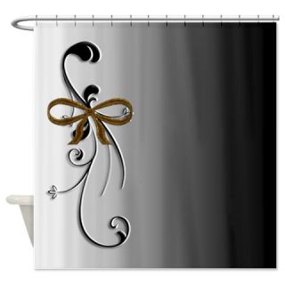  Elegant Black & White Swirls with Gold Bow  Use code FREECART at Checkout