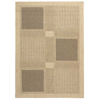 Indoor/ Outdoor Lakeview Sand/ Black Rug (710 X 11) (BeigePattern GeometricMeasures 0.25 inch thickTip We recommend the use of a non skid pad to keep the rug in place on smooth surfaces.All rug sizes are approximate. Due to the difference of monitor col
