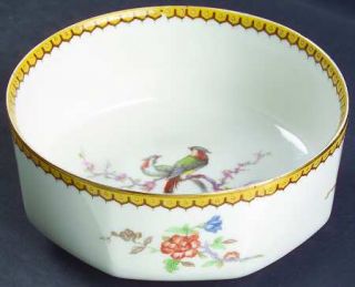 Haviland Eden Cranberry Bowl, Fine China Dinnerware   Theo,Blank 1219,Mustard Ba