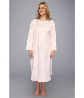 Carole Hochman Plus Size Brushed Back Satin L/S Nightgown Womens Pajama (Pink)