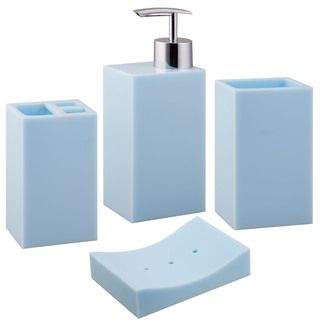 Jovi Home Blue Paragon Bath Accessory 4 piece Set