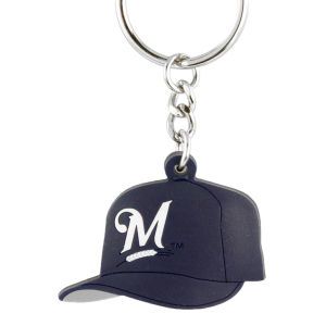 Milwaukee Brewers AMINCO INC. MLB Soft Rubber Cap Keychain