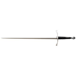 Italian Long Sword 88its (BlackBlade materials 1055 carbon steelHandle materials Leather, wood scabbard, steelBlade length 35.5 inchesHandle length 11.5 inchesWeight 3 poundsDimensions 45 inches long x 8 inches wide x 1 inch highBefore purchasing th