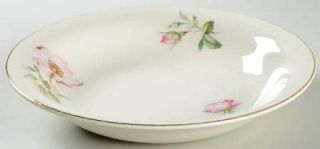 Edwin Knowles Wild Rose (Rimmed) Coupe Soup Bowl, Fine China Dinnerware   Pink F