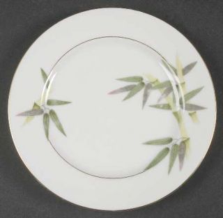 Sone Bamboo Bread & Butter Plate, Fine China Dinnerware   Bamboo Stalk & Leaves,