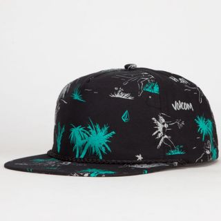 Hula Mens Snapback Hat Black One Size For Men 217537100