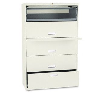 HON 600 Series Lateral File w/1 Drawer/4 Roll Out Shelves, 42w, PY HON665LL