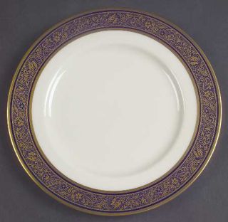 Lenox China Barclay Salad Plate, Fine China Dinnerware   Cobalt Blue/Gold Floral