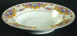 Haviland Renaissance (Urns Of Flowers) Rim Soup Bowl, Fine China Dinnerware   H&