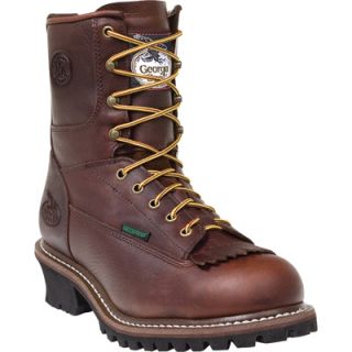 Georgia 8in. Waterproof Logger Boot   Dark Brown, Size 9 Wide Width, Model#