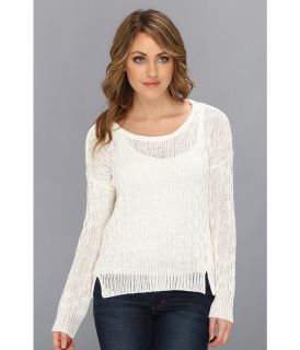 C&C California L/S Cropped Sweater Womens Sweater (White)