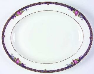 Royal Doulton Centennial Rose 13 Oval Serving Platter, Fine China Dinnerware  