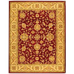 Handmade Antiquities Jewel Red/ Ivory Wool Rug (83 X 11) (RedPattern OrientalMeasures 0.625 inch thickTip We recommend the use of a non skid pad to keep the rug in place on smooth surfaces.All rug sizes are approximate. Due to the difference of monitor 