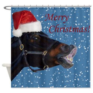  Fun Christmas Horse Shower Curtain