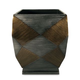 Complexity Gun Metal Wastebasket (Gun metal Materials Resin Dimensions 10 inches high x 7.625 inches wide x 7.625 inches deepThe digital images we display have the most accurate color possible. However, due to differences in computer monitors, we cannot