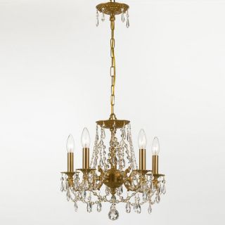 Crystorama 5545 AG CL MWP Mirabella Crystal Chandelier   15W in. Multicolor  
