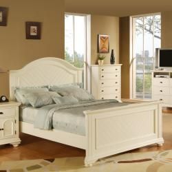 Napa White Twin size Bed (White Chevron pattern veneer on head board and foot boardThis bed features solid wood for long lasting durabilityBox spring is requiredDimensions 42 inches high x 82 inches wide x 52 inches deepAssembly required. This product sh