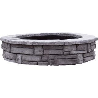 Natural Concrete Products Outdoor Firepit   Natural Stone Look, Random Gray,