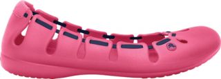 Womens Crocs Springi Flat   Hot Pink/Nautical Navy Ballet Flats