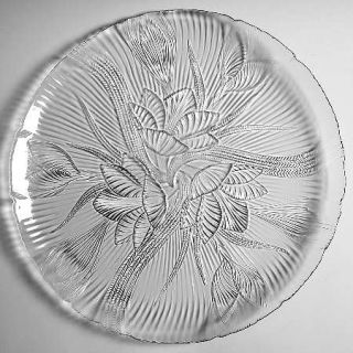 Arcoroc Canterbury Torte Plate   Floral Design In Relief