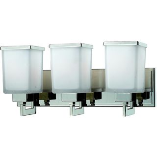 Affinia 3 light Chrome And Matte Glass Vanity Fixture