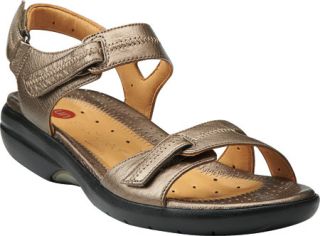 Womens Clarks Un.Galleon   Bronze Metallic Leather Velcro Shoes