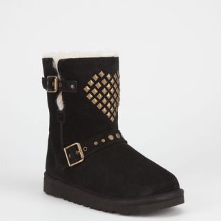 Adrianna Girls Boots Black In Sizes 4, 1, 2, 3 For Women 221811100