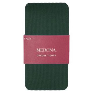 Merona Womens Opaque Rib Tight   Green Marker M/Tall