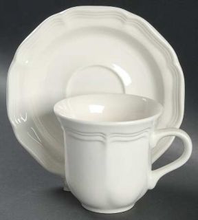 Mikasa French Countryside Flat Cup & Saucer Set, Fine China Dinnerware   Color E