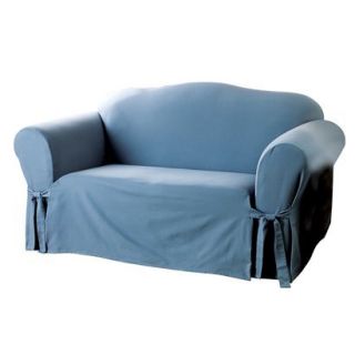 Sure Fit Cotton Duck Sofa Slipcover   Blue Stone