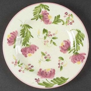 Paula Deen Peony Patch Salad Plate, Fine China Dinnerware   Pink/Yellow Flowers,