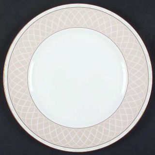 Waterford China Shelbourne Dinner Plate, Fine China Dinnerware   Shell Pink/Whit