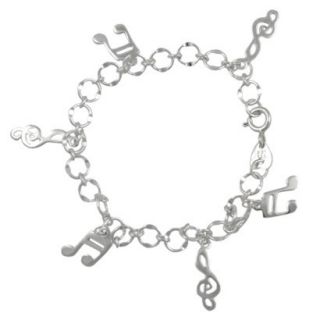 Sterling Silver Music Bracelet