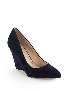 Maia Suede Wedges   Navy