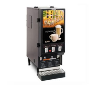 BUNN O Matic Hot Powdered Drink Machine, 3 Hoppers, Cafe Latte Display