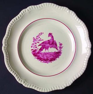 Spode 2/7832 Dinner Plate, Fine China Dinnerware   Gadroon, Red Chelsea Bird, Re