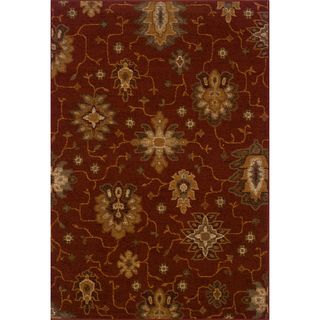 Indoor Red/ Gold Area Rug (710 X 1010)