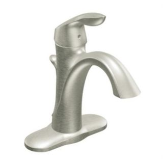 Moen 6400BN Bathroom Faucet, Eva Series SingleHandle High Arc Brushed Nickel