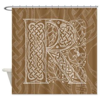  Celtic Letter R Shower Curtain  Use code FREECART at Checkout