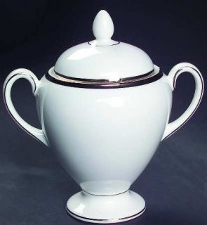 Wedgwood Sterling Globe Shape Sugar Bowl & Lid, Fine China Dinnerware   White Ba