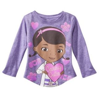 Disney Infant Toddler Girls Doc McStuffins Long sleeve Tee   Purple 12 M