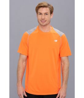 New Balance Short Sleeve Run Top Mens T Shirt (Orange)