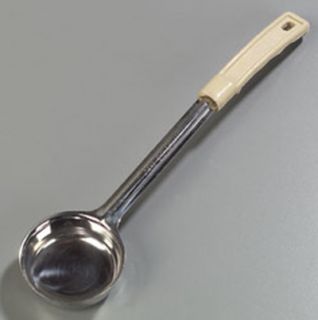 Carlisle 3 oz Solid Portion Spoon   Stainless/Beige