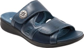 Womens SoftWalk Tamarack   Navy Nappa Leather/Stretch Casual Shoes