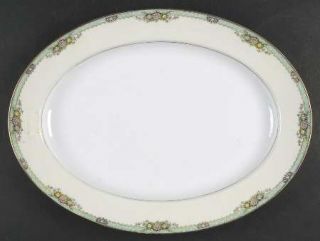 Noritake Fairmont (Gold Trim) 16 Oval Serving Platter, Fine China Dinnerware  