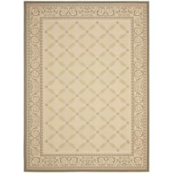 Beige/dark Beige Indoor/outdoor Rug With Border (67 X 96)