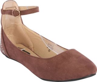 Womens L & C Sonia 21   Brown Ornamented Shoes