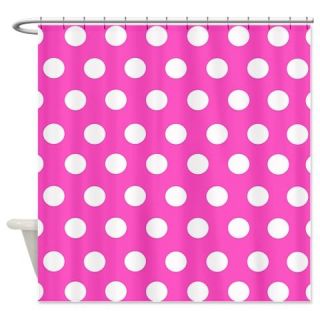  Hot Pink Dots Shower Curtain  Use code FREECART at Checkout