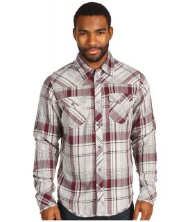 Fox Intertwined L/S Woven Mens Clothing (Burgundy)
